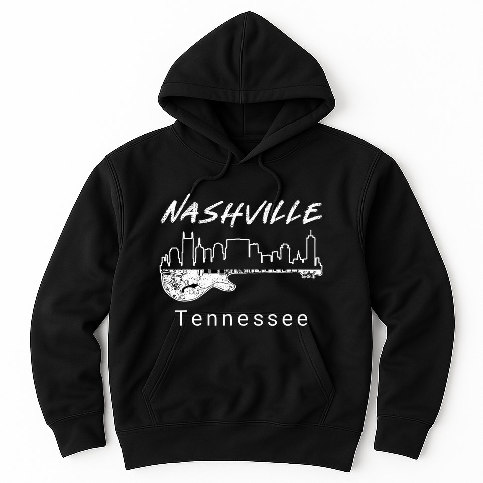 Souvenir From Nashville Guitar Nashville Hoodie