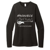 Souvenir From Nashville Guitar Nashville Womens CVC Long Sleeve Shirt