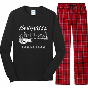 Souvenir From Nashville Guitar Nashville Long Sleeve Pajama Set