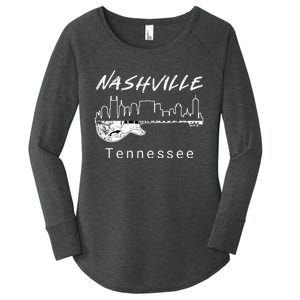 Souvenir From Nashville Guitar Nashville Women's Perfect Tri Tunic Long Sleeve Shirt