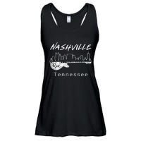 Souvenir From Nashville Guitar Nashville Ladies Essential Flowy Tank