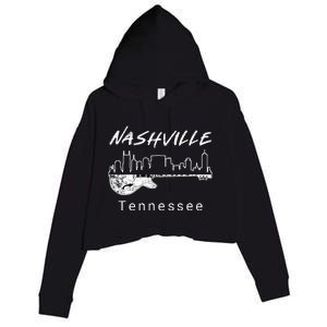 Souvenir From Nashville Guitar Nashville Crop Fleece Hoodie