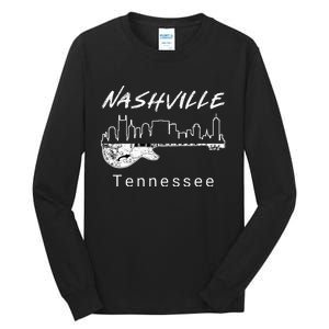 Souvenir From Nashville Guitar Nashville Tall Long Sleeve T-Shirt