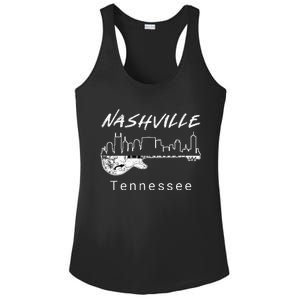 Souvenir From Nashville Guitar Nashville Ladies PosiCharge Competitor Racerback Tank