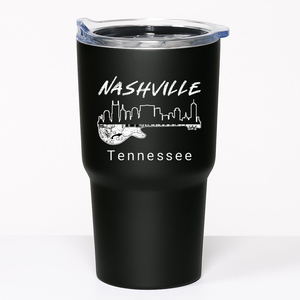 Souvenir From Nashville Guitar Nashville Tumbler