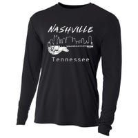 Souvenir From Nashville Guitar Nashville Cooling Performance Long Sleeve Crew