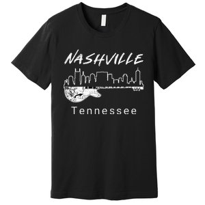 Souvenir From Nashville Guitar Nashville Premium T-Shirt