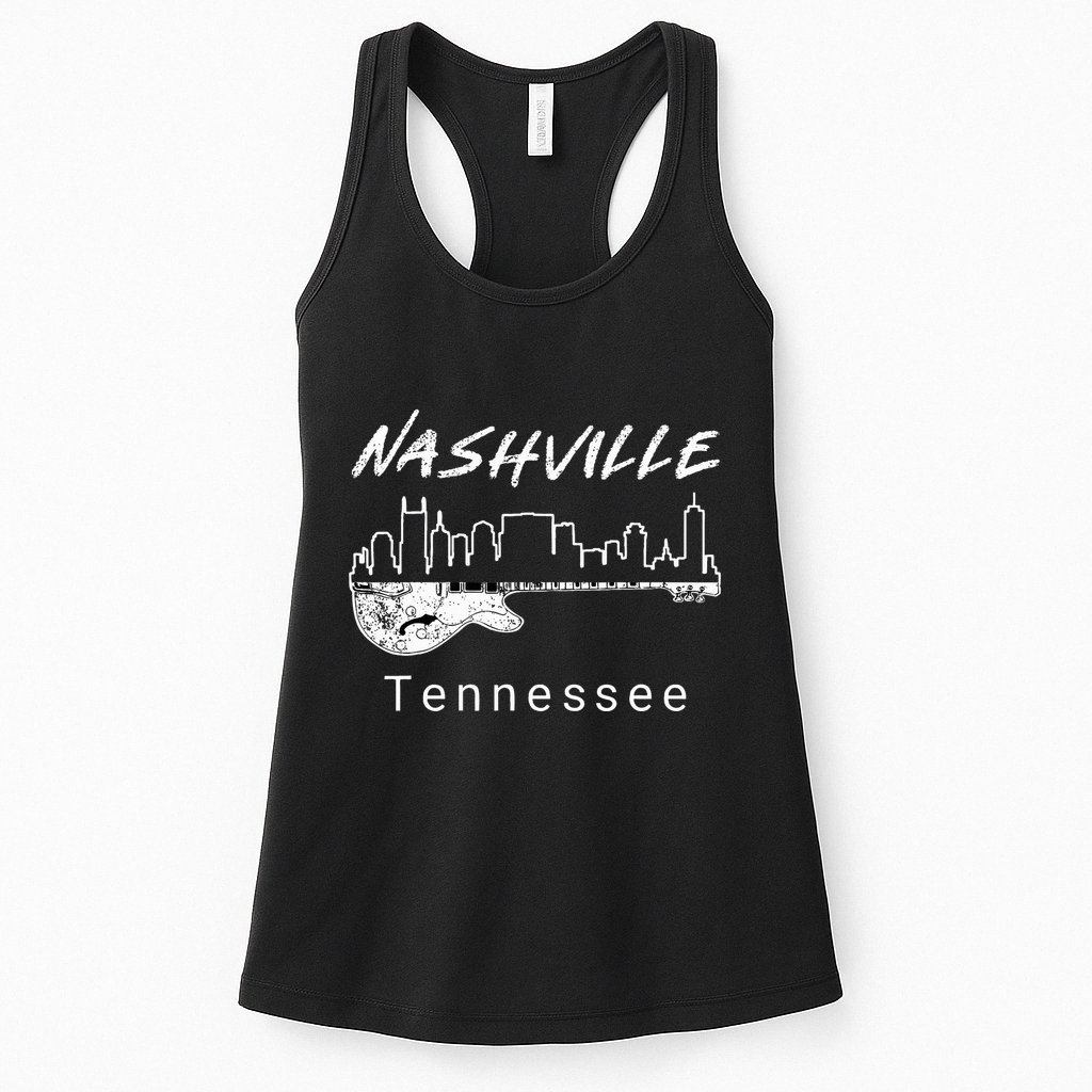 Souvenir From Nashville Guitar Nashville Womens Tank Top