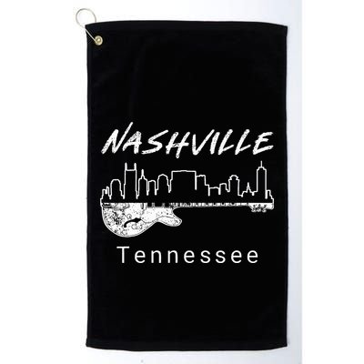 Souvenir From Nashville Guitar Nashville Golf Towel