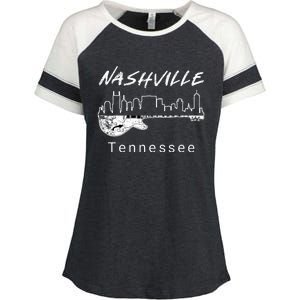 Souvenir From Nashville Guitar Nashville Enza Ladies Jersey Colorblock Tee