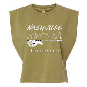 Souvenir From Nashville Guitar Nashville Garment-Dyed Women's Muscle Tee