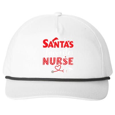 Santa Favorite Nurse For Christmas In Hospital Gift Snapback Five-Panel Rope Hat