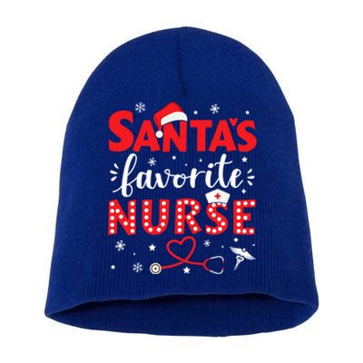 Santa Favorite Nurse For Christmas In Hospital Gift Short Acrylic Beanie