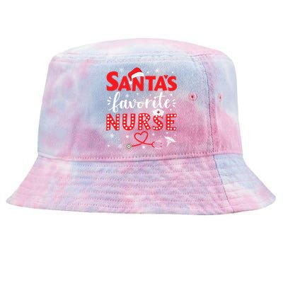 Santa Favorite Nurse For Christmas In Hospital Gift Tie-Dyed Bucket Hat