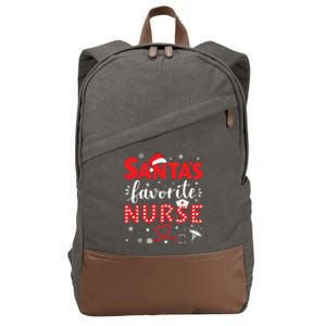 Santa Favorite Nurse For Christmas In Hospital Gift Cotton Canvas Backpack