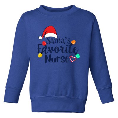 Santas Favorite Nurse Christmas 2020 Gift Cute Gift Toddler Sweatshirt