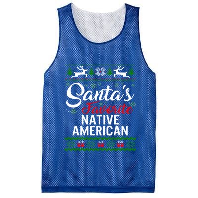 SantaS Favorite Native American Christmas Ugly Fami Gift Mesh Reversible Basketball Jersey Tank