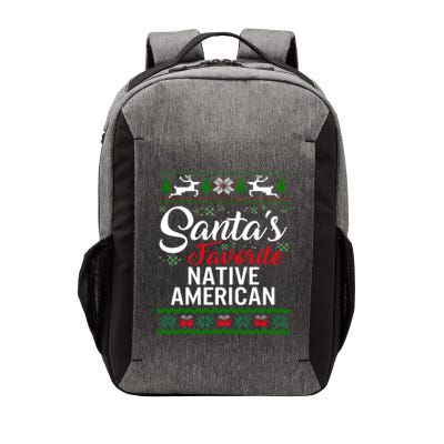 SantaS Favorite Native American Christmas Ugly Fami Gift Vector Backpack