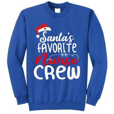 Santas Favorite Nurse Crew Gift Tall Sweatshirt