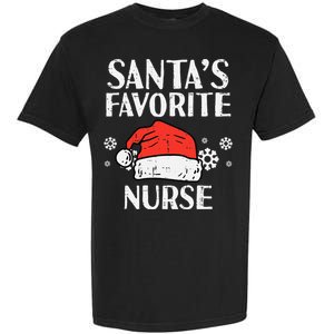 Santas Favorite Nurse Christmas Garment-Dyed Heavyweight T-Shirt