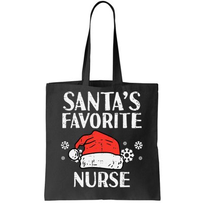 Santas Favorite Nurse Christmas Tote Bag