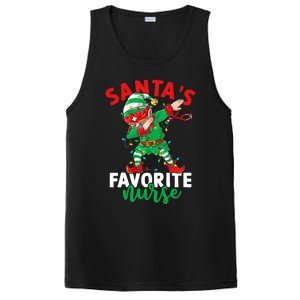 Santas Favorite Nurse Dabbing Elf Christmas Pajama Holiday Funny Gift PosiCharge Competitor Tank