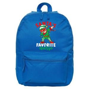 Santas Favorite Nurse Dabbing Elf Christmas Pajama Holiday Funny Gift 16 in Basic Backpack