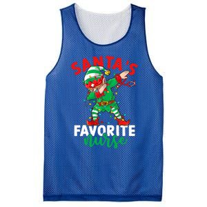 Santas Favorite Nurse Dabbing Elf Christmas Pajama Holiday Funny Gift Mesh Reversible Basketball Jersey Tank