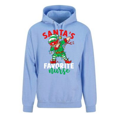 Santas Favorite Nurse Dabbing Elf Christmas Pajama Holiday Funny Gift Unisex Surf Hoodie