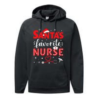 Santa Favorite Nurse For Christmas In Hospital Xmas Performance Fleece Hoodie