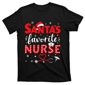 Santa Favorite Nurse For Christmas In Hospital Xmas T-Shirt