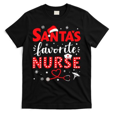 Santa Favorite Nurse For Christmas In Hospital Xmas T-Shirt