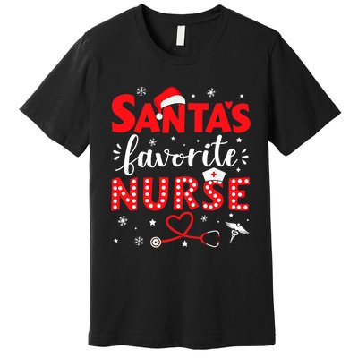 Santa Favorite Nurse For Christmas In Hospital Xmas Premium T-Shirt