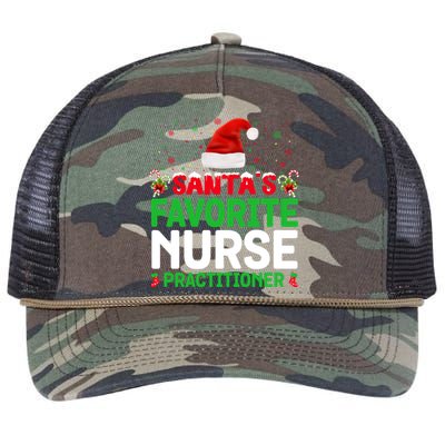 Santas Favorite Nurse Practitioner Christmas Matching Gift Retro Rope Trucker Hat Cap