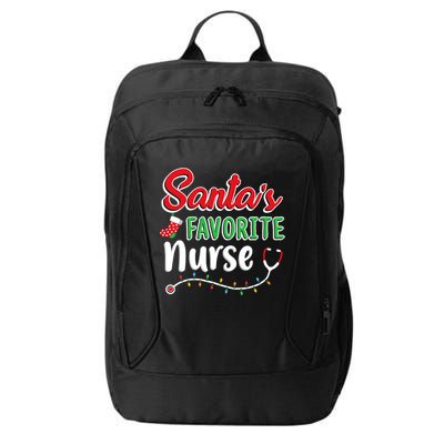 SantaS Favorite Nurse T Cute Merry Xmas Party Crew City Backpack