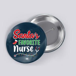 SantaS Favorite Nurse T Cute Merry Xmas Party Crew Button