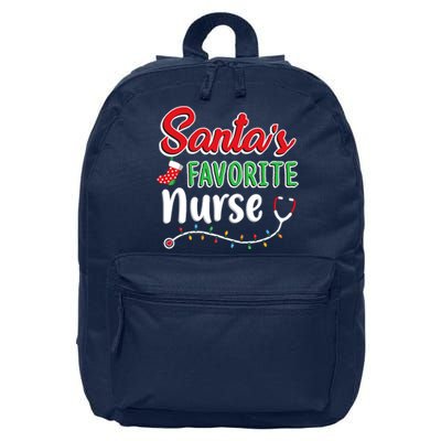 SantaS Favorite Nurse T Cute Merry Xmas Party Crew 16 in Basic Backpack