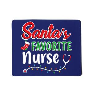 SantaS Favorite Nurse T Cute Merry Xmas Party Crew Mousepad