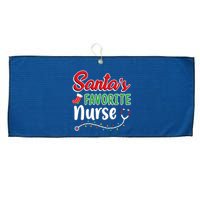 SantaS Favorite Nurse T Cute Merry Xmas Party Crew Large Microfiber Waffle Golf Towel