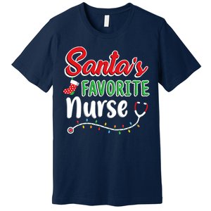 SantaS Favorite Nurse T Cute Merry Xmas Party Crew Premium T-Shirt