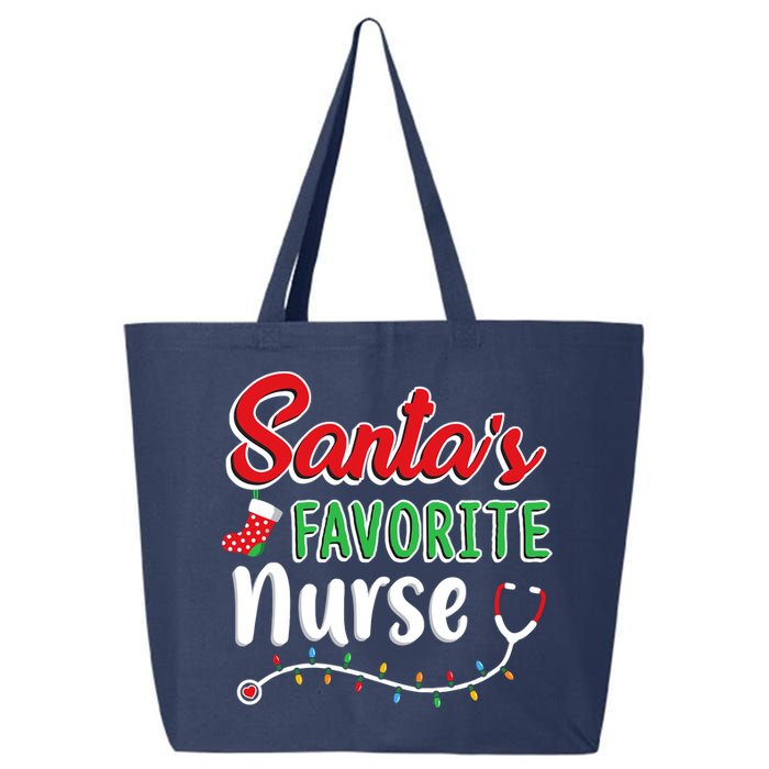 SantaS Favorite Nurse T Cute Merry Xmas Party Crew 25L Jumbo Tote