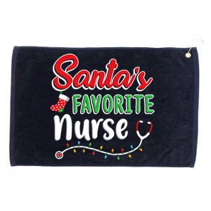 SantaS Favorite Nurse T Cute Merry Xmas Party Crew Grommeted Golf Towel