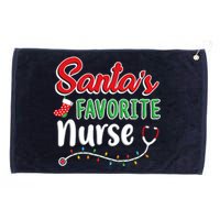 SantaS Favorite Nurse T Cute Merry Xmas Party Crew Grommeted Golf Towel