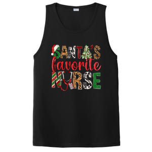 SantaS Favorite Nurse Leopard Merry Xmas Party Funny Gift PosiCharge Competitor Tank