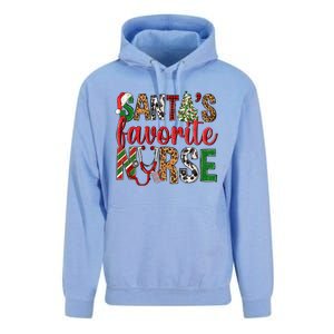 SantaS Favorite Nurse Leopard Merry Xmas Party Funny Gift Unisex Surf Hoodie