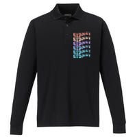 Sydney First Name I Love Sydney Vintage Groovy Birthday Performance Long Sleeve Polo