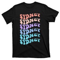 Sydney First Name I Love Sydney Vintage Groovy Birthday T-Shirt