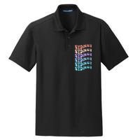 Sydney First Name I Love Sydney Vintage Groovy Birthday Dry Zone Grid Polo