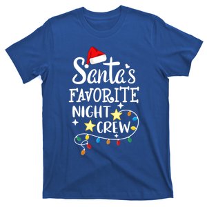 SantaS Favorite Night Crew Christmas Night Shift Nurse Crew Gift T-Shirt