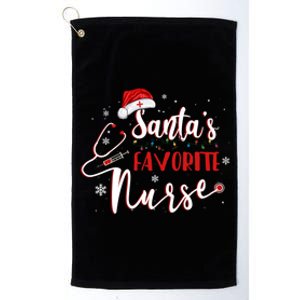 SantaS Favorite Nurse Christmas Nursing Medical Staff Xmas Gift Platinum Collection Golf Towel